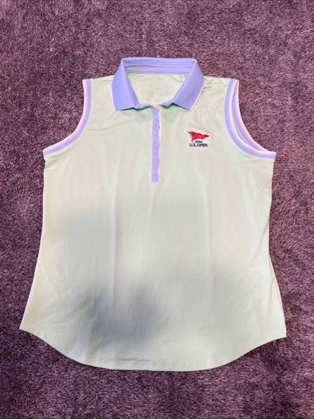 Sport Haley Women's 123rd U.S. Open LACC Sleeveless Golf Polo Shirt Green Large